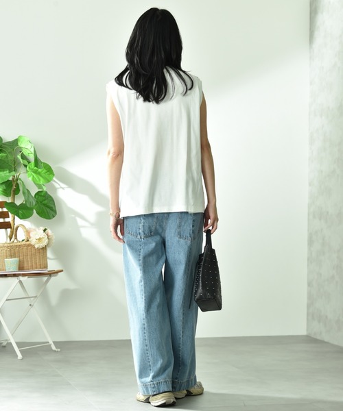 INTERPLANET（インタープラネット）の「【CYNICAL】ミドルオンスデニムパンツ（デニムパンツ・レディース・サックスブルー/ブラック/ベージュ・FREE）」の7枚目の写真