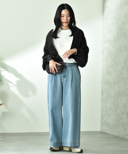 INTERPLANET（インタープラネット）の「【CYNICAL】ミドルオンスデニムパンツ（デニムパンツ・レディース・サックスブルー/ブラック/ベージュ・FREE）」の11枚目の写真