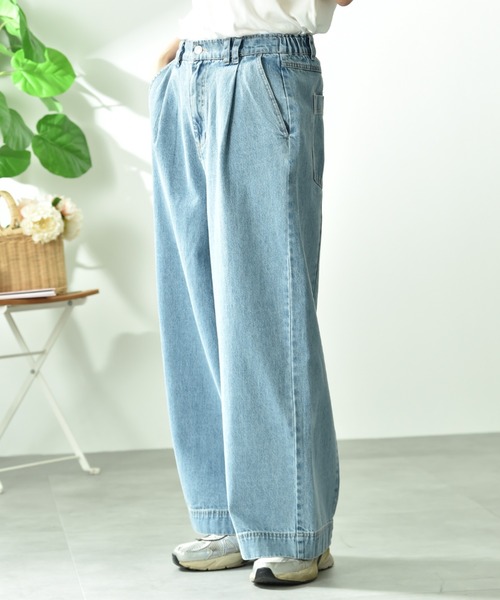 INTERPLANET（インタープラネット）の「【CYNICAL】ミドルオンスデニムパンツ（デニムパンツ・レディース・サックスブルー/ブラック/ベージュ・FREE）」の15枚目の写真