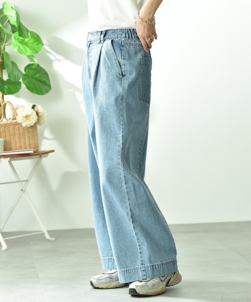 INTERPLANET（インタープラネット）の「【CYNICAL】ミドルオンスデニムパンツ（デニムパンツ・レディース・サックスブルー/ブラック/ベージュ・FREE）」の16枚目の写真