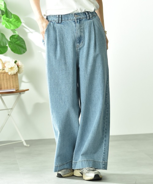 INTERPLANET（インタープラネット）の「【CYNICAL】ミドルオンスデニムパンツ（デニムパンツ・レディース・サックスブルー/ブラック/ベージュ・FREE）」の12枚目の写真