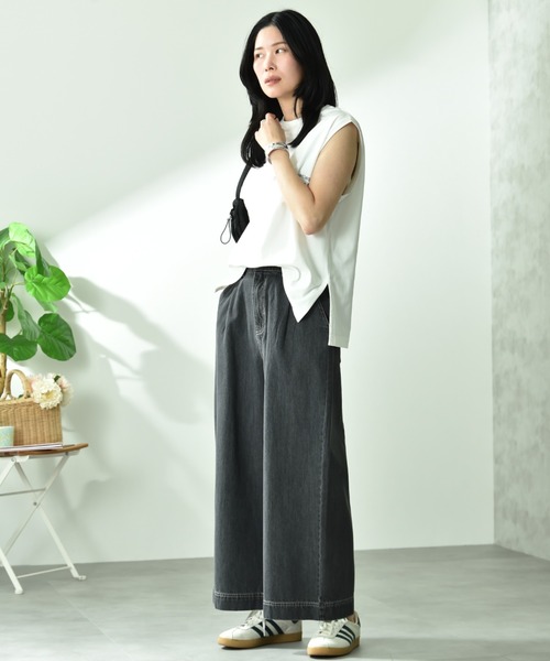 INTERPLANET（インタープラネット）の「【CYNICAL】ミドルオンスデニムパンツ（デニムパンツ・レディース・サックスブルー/ブラック/ベージュ・FREE）」の22枚目の写真