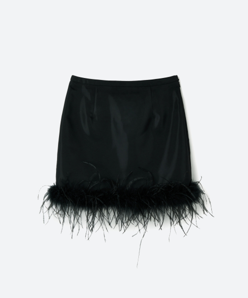 MOONSUN（ムーンサン）の「Ostrich Hair Mini Skirt / Black（スカート・レディース・その他・SMALL/MEDIUM）」の3枚目の写真