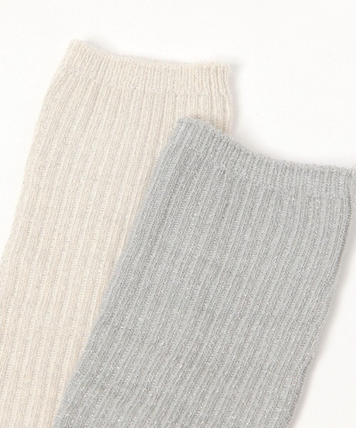 GLOBAL WORK（グローバルワーク）の「らくごこちルーズラメソックス/613507（ソックス/靴下・レディース・オフホワイト/ブラック/ダークブラウン/グレー/ベージュ・FREE）」の9枚目の写真