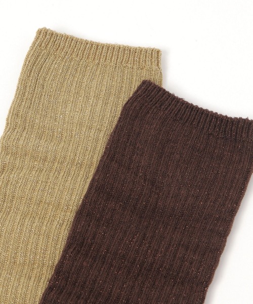 GLOBAL WORK（グローバルワーク）の「らくごこちルーズラメソックス/613507（ソックス/靴下・レディース・オフホワイト/ブラック/ダークブラウン/グレー/ベージュ・FREE）」の10枚目の写真