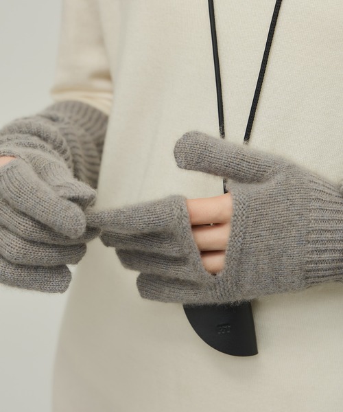 セール】【EMOELLE】カシミヤロングニットグローブ（手袋）｜ADAM ET