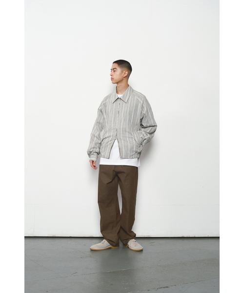 HORLISUN(ホーリーサン)の「Visitor Dobby Stripe Jacket Olive(その他アウター・レディース・その他・LARGE/MEDIUM/SMALL)」の6枚目の写真