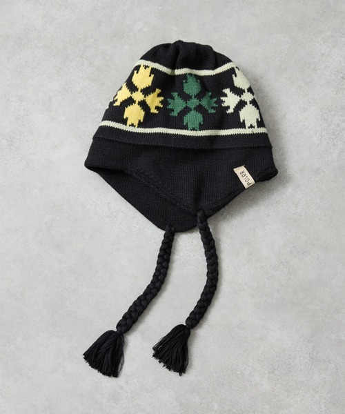POLeR（ポーラー）の「【POLER / ポーラー】BEAR PAW FLAP BEANIE / フラップ ビーニー/ユニセックス（ニットキャップ/ビーニー・メンズ・ブラック/ネイビー・フリー）」の10枚目の写真