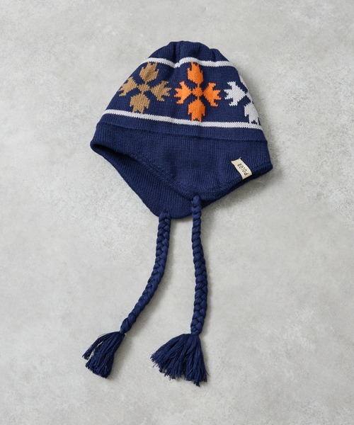POLeR（ポーラー）の「【POLER / ポーラー】BEAR PAW FLAP BEANIE / フラップ ビーニー/ユニセックス（ニットキャップ/ビーニー・メンズ・ブラック/ネイビー・フリー）」の6枚目の写真