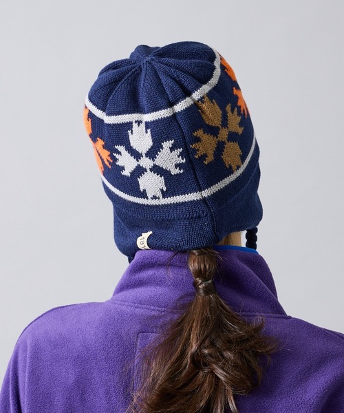 POLeR（ポーラー）の「【POLER / ポーラー】BEAR PAW FLAP BEANIE / フラップ ビーニー/ユニセックス（ニットキャップ/ビーニー・メンズ・ブラック/ネイビー・フリー）」の5枚目の写真