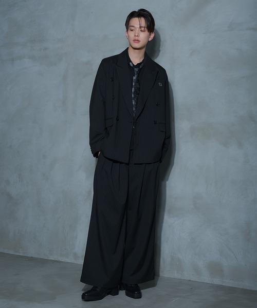 Ellno Loset（エルノロゼット）の「3タックアソートワイドパンツ/SETUP対応（スラックス・メンズ・ブラック/ブラック系その他・MEDIUM/SMALL/LARGE）」の22枚目の写真