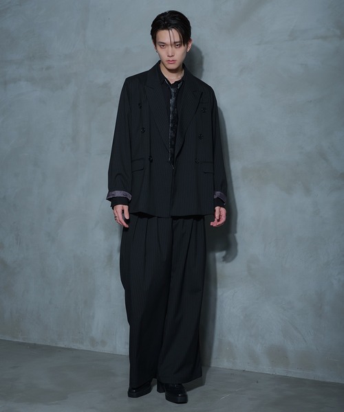 Ellno Loset（エルノロゼット）の「3タックアソートワイドパンツ/SETUP対応（スラックス・メンズ・ブラック/ブラック系その他・MEDIUM/SMALL/LARGE）」の21枚目の写真