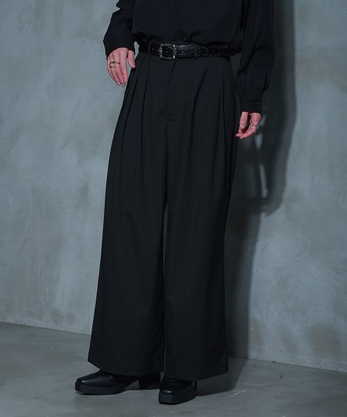 Ellno Loset（エルノロゼット）の「3タックアソートワイドパンツ/SETUP対応（スラックス・メンズ・ブラック/ブラック系その他・MEDIUM/SMALL/LARGE）」の18枚目の写真