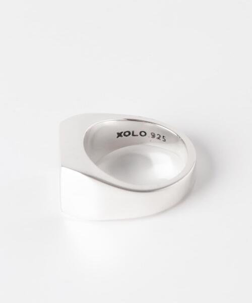 XOLO（ショロ）の「XOLO　SIGNET RING WITH BLACK（リング・メンズ・シルバー・LARGE）」の4枚目の写真