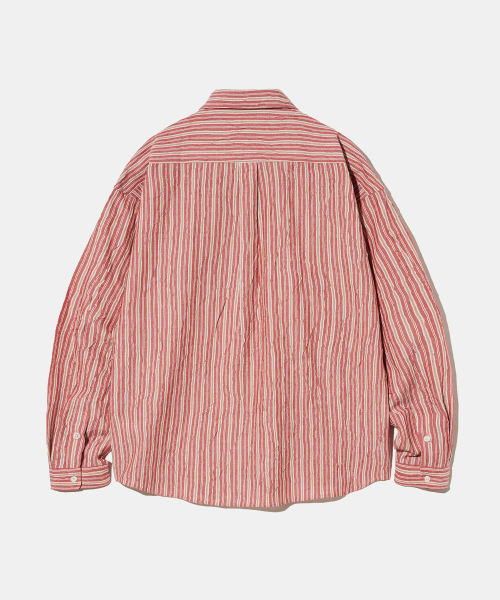 Diamond Layla（ダイアモンドレイラ）の「Crease Finish Flamingo Stripe Shirt S154（シャツ/ブラウス・レディース・その他・SMALL/LARGE/MEDIUM）」の2枚目の写真