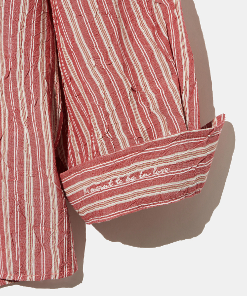 Diamond Layla（ダイアモンドレイラ）の「Crease Finish Flamingo Stripe Shirt S154（シャツ/ブラウス・レディース・その他・SMALL/LARGE/MEDIUM）」の7枚目の写真