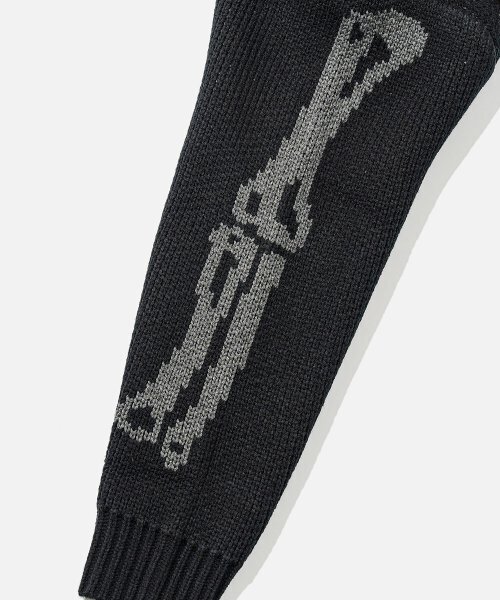 VASTIC(バスティック)の「ジャカードフードパーカー_ブラック / チャコール(ニット/セーター・メンズ・その他・LARGE/MEDIUM)」の7枚目の写真