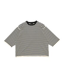 ショート ニット Tシャツ 【ワイドショートフィット】