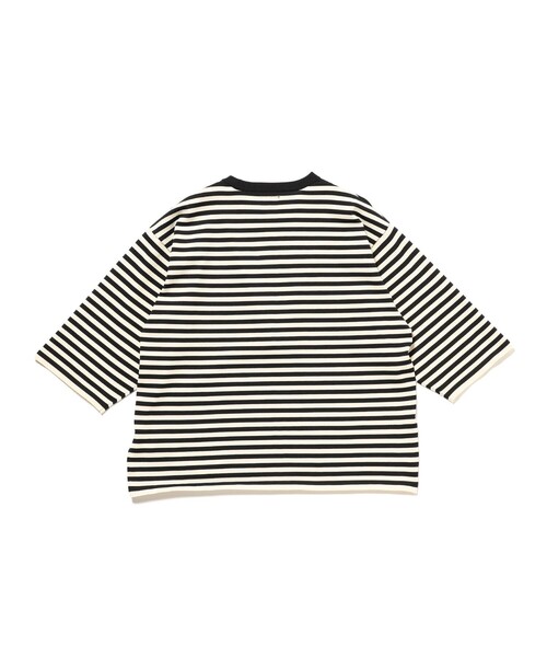BEAMS（ビームス）の「ショート ニット Tシャツ 【ワイドショートフィット】（Tシャツ/カットソー・メンズ・ブラック/ライトブラウン・M/S/XL/L）」の10枚目の写真