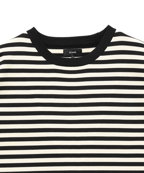 BEAMS（ビームス）の「ショート ニット Tシャツ 【ワイドショートフィット】（Tシャツ/カットソー・メンズ・ブラック/ライトブラウン・M/S/XL/L）」の9枚目の写真