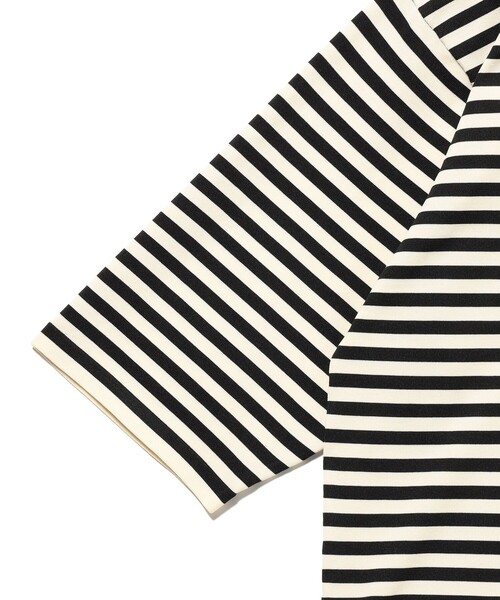BEAMS（ビームス）の「ショート ニット Tシャツ 【ワイドショートフィット】（Tシャツ/カットソー・メンズ・ブラック/ライトブラウン・M/S/XL/L）」の8枚目の写真