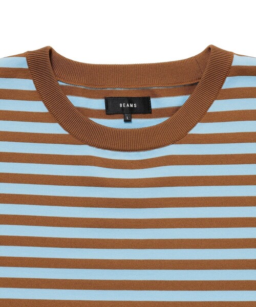 BEAMS（ビームス）の「ショート ニット Tシャツ 【ワイドショートフィット】（Tシャツ/カットソー・メンズ・ブラック/ライトブラウン・M/S/XL/L）」の15枚目の写真