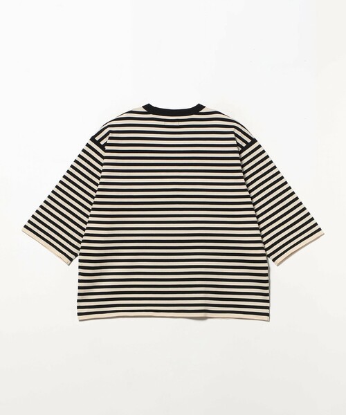 BEAMS（ビームス）の「ショート ニット Tシャツ 【ワイドショートフィット】（Tシャツ/カットソー・メンズ・ブラック/ライトブラウン・M/S/XL/L）」の12枚目の写真