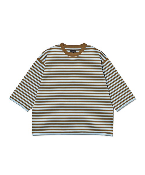 BEAMS（ビームス）の「ショート ニット Tシャツ 【ワイドショートフィット】（Tシャツ/カットソー・メンズ・ブラック/ライトブラウン・M/S/XL/L）」の22枚目の写真