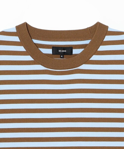 BEAMS（ビームス）の「ショート ニット Tシャツ 【ワイドショートフィット】（Tシャツ/カットソー・メンズ・ブラック/ライトブラウン・M/S/XL/L）」の21枚目の写真