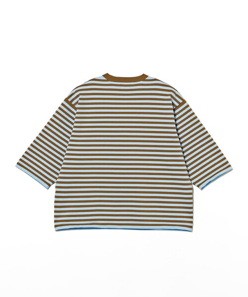 BEAMS（ビームス）の「ショート ニット Tシャツ 【ワイドショートフィット】（Tシャツ/カットソー・メンズ・ブラック/ライトブラウン・M/S/XL/L）」の18枚目の写真