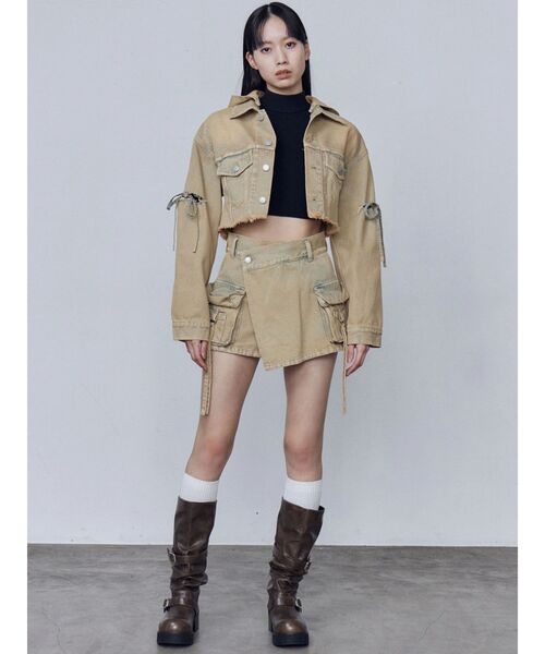 EMODA（エモダ）の「ハイネッククロップニット（ニット/セーター・レディース・グレー/ブラック/ネイビー/ブラウン/ピンク・FREE）」の22枚目の写真