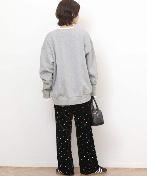JOURNAL STANDARD relume（ジャーナルスタンダード　レリューム）の「《追加2》［ 2枚セット］3WAY刺繍レイヤードスウェット（スウェット・レディース・アイボリー/グレー/ネイビー・FREE）」の6枚目の写真