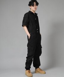 SAINTCREW（セントクルー）の「Retroline Cargo Jogger Short Sleeve Jumpsuit RLCJ-515 Black（つなぎ/オールインワン・メンズ）」