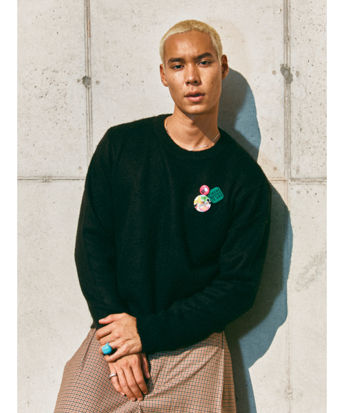 HIGHTIDEFRANKIE(ハイタイドフランキー)の「Frankie 3 Pins Round Knit Black(ニット/セーター・メンズ・ブラック・FREE)」の7枚目の写真