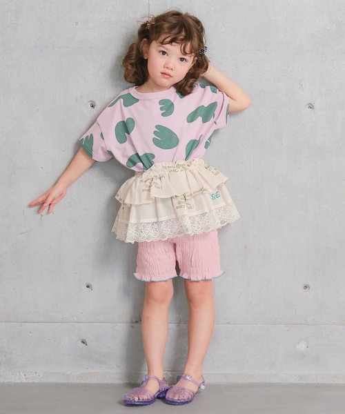 MARKEY'S(マーキーズ)の「Wガーゼシャーリングショートパンツ(その他パンツ・キッズ・ベージュ/ブラック/ピンク・150/140/130/110/100/120/90)」の5枚目の写真