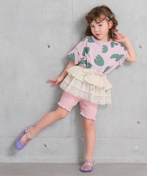 MARKEY'S(マーキーズ)の「Wガーゼシャーリングショートパンツ(その他パンツ・キッズ・ベージュ/ブラック/ピンク・150/140/130/110/100/120/90)」の6枚目の写真
