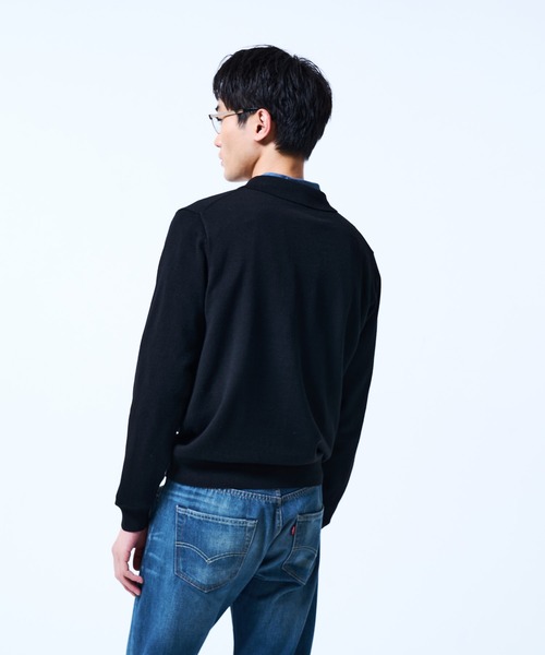 THE BOLDMAN(ザ ボールドマン)の「Daily Knit Polo Shirt / デイリーニットポロシャツ(シャツ/ブラウス・メンズ・グレイッシュベージュ/ブラック/パープル・LARGE/MEDIUM)」の7枚目の写真