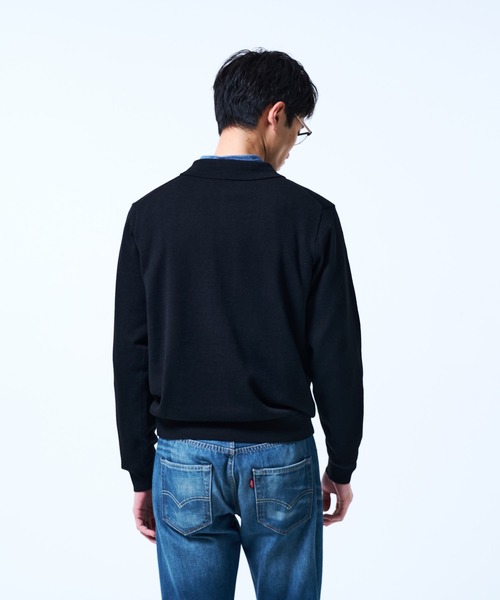 THE BOLDMAN(ザ ボールドマン)の「Daily Knit Polo Shirt / デイリーニットポロシャツ(シャツ/ブラウス・メンズ・グレイッシュベージュ/ブラック/パープル・LARGE/MEDIUM)」の8枚目の写真
