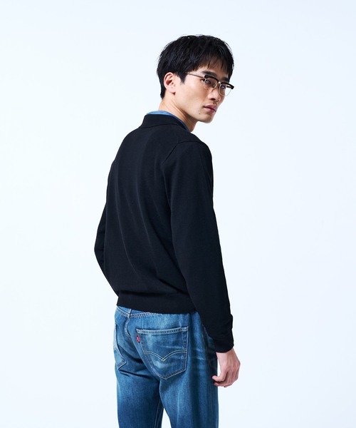 THE BOLDMAN(ザ ボールドマン)の「Daily Knit Polo Shirt / デイリーニットポロシャツ(シャツ/ブラウス・メンズ・グレイッシュベージュ/ブラック/パープル・LARGE/MEDIUM)」の9枚目の写真