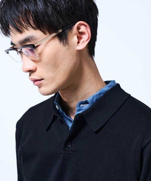 THE BOLDMAN(ザ ボールドマン)の「Daily Knit Polo Shirt / デイリーニットポロシャツ(シャツ/ブラウス・メンズ・グレイッシュベージュ/ブラック/パープル・LARGE/MEDIUM)」の18枚目の写真