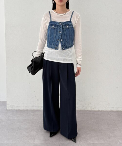 LOUNGEDRESS（ラウンジドレス）の「デニムビスチェ（タンクトップ・レディース・ブルー・FREE）」の18枚目の写真