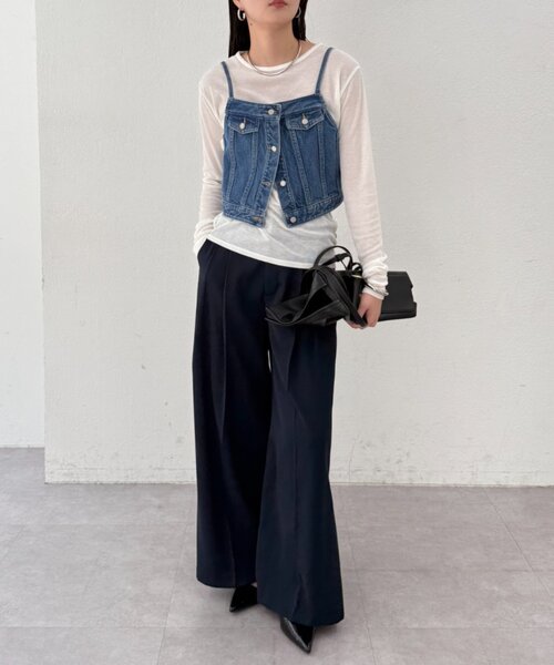 LOUNGEDRESS（ラウンジドレス）の「デニムビスチェ（タンクトップ・レディース・ブルー・FREE）」の19枚目の写真