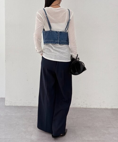 LOUNGEDRESS（ラウンジドレス）の「デニムビスチェ（タンクトップ・レディース・ブルー・FREE）」の4枚目の写真