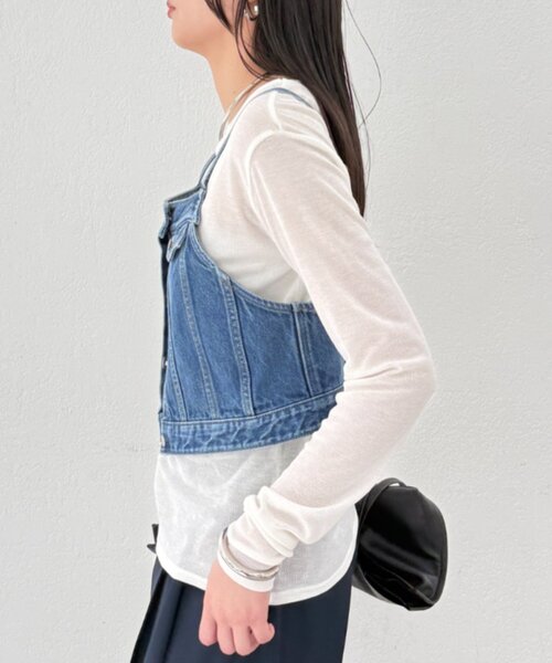 LOUNGEDRESS（ラウンジドレス）の「デニムビスチェ（タンクトップ・レディース・ブルー・FREE）」の7枚目の写真
