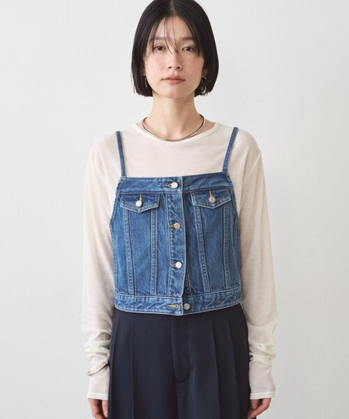 LOUNGEDRESS（ラウンジドレス）の「デニムビスチェ（タンクトップ・レディース・ブルー・FREE）」の10枚目の写真