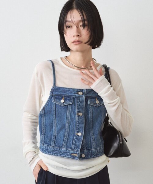 ピヌエ デニムビスチェ タンクトップ セット デニムビスチェ（タンクトップ）｜LOUNGEDRESS（ラウンジドレス）の
