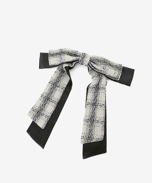 MAJESTIC LEGON(マジェスティックレゴン)の「リボンブローチセットツイードワンピ(ワンピース・レディース・ホワイト系その他2/ブラック系その他・MEDIUM)」の18枚目の写真