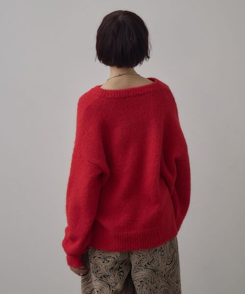 kivi（キヴィ）の「ヘンリーネックニット（ニット/セーター・レディース・ダークブルー/レッド/ブラウン・FREE）」の6枚目の写真