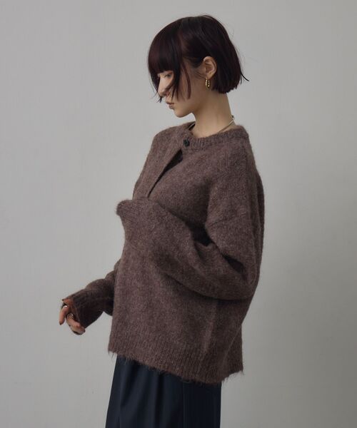 kivi（キヴィ）の「ヘンリーネックニット（ニット/セーター・レディース・ダークブルー/レッド/ブラウン・FREE）」の10枚目の写真