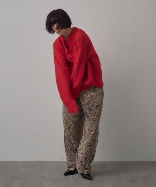 kivi（キヴィ）の「ヘンリーネックニット（ニット/セーター・レディース・ダークブルー/レッド/ブラウン・FREE）」の16枚目の写真